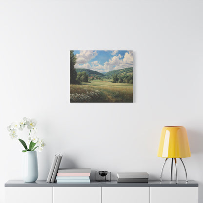 Countryside Meadow Canvas Print — Stretched Matte Wall Art