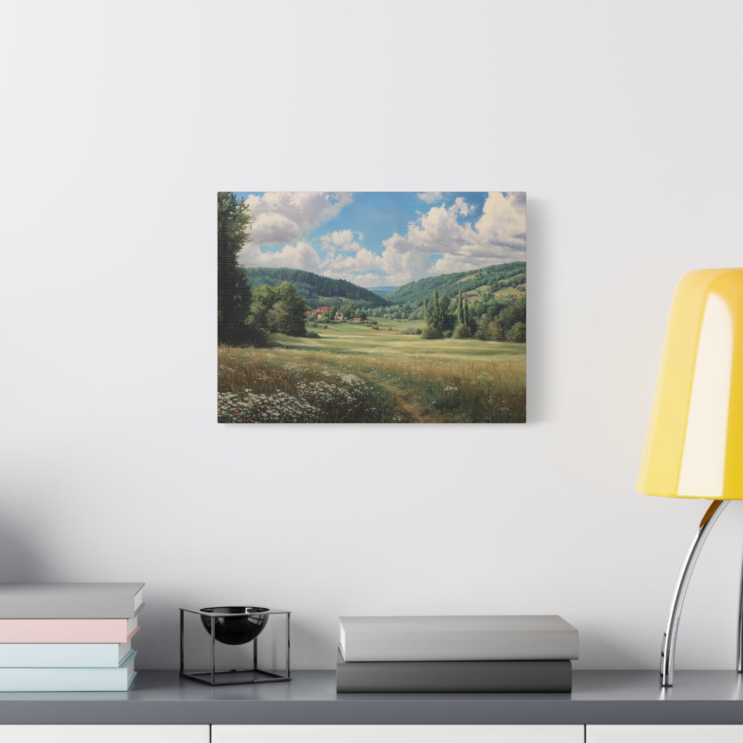Countryside Meadow Canvas Print — Stretched Matte Wall Art