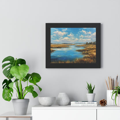 Coastal Marsh Seascape — Framed Wall Art Print