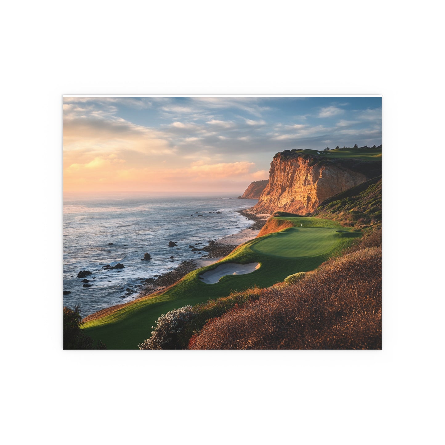Scenic Golf Course Silk Poster — Indoor & Outdoor Golf Wall Art