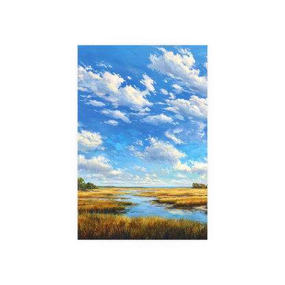 Marshland Sky Print — Beachy Coastal Landscape Wall Art