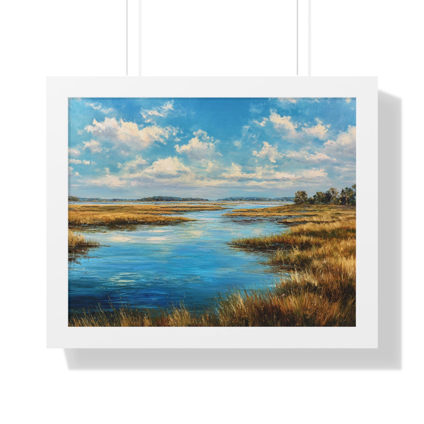 Coastal Marsh Seascape — Framed Wall Art Print
