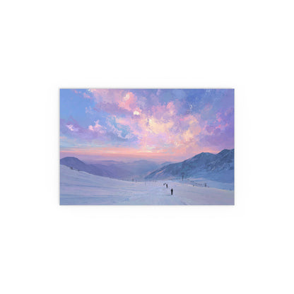 Last Run of the Day Ski Poster — Indoor/Outdoor Silk Print