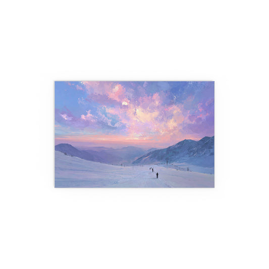 Last Run of the Day Ski Poster — Indoor/Outdoor Silk Print