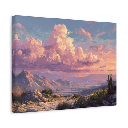 Desert Sunset Canvas Wall Art — Matte Stretched Landscape Print