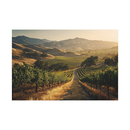 Vineyard Sunrise Matte Canvas Wall Art — Stretched 1.25"