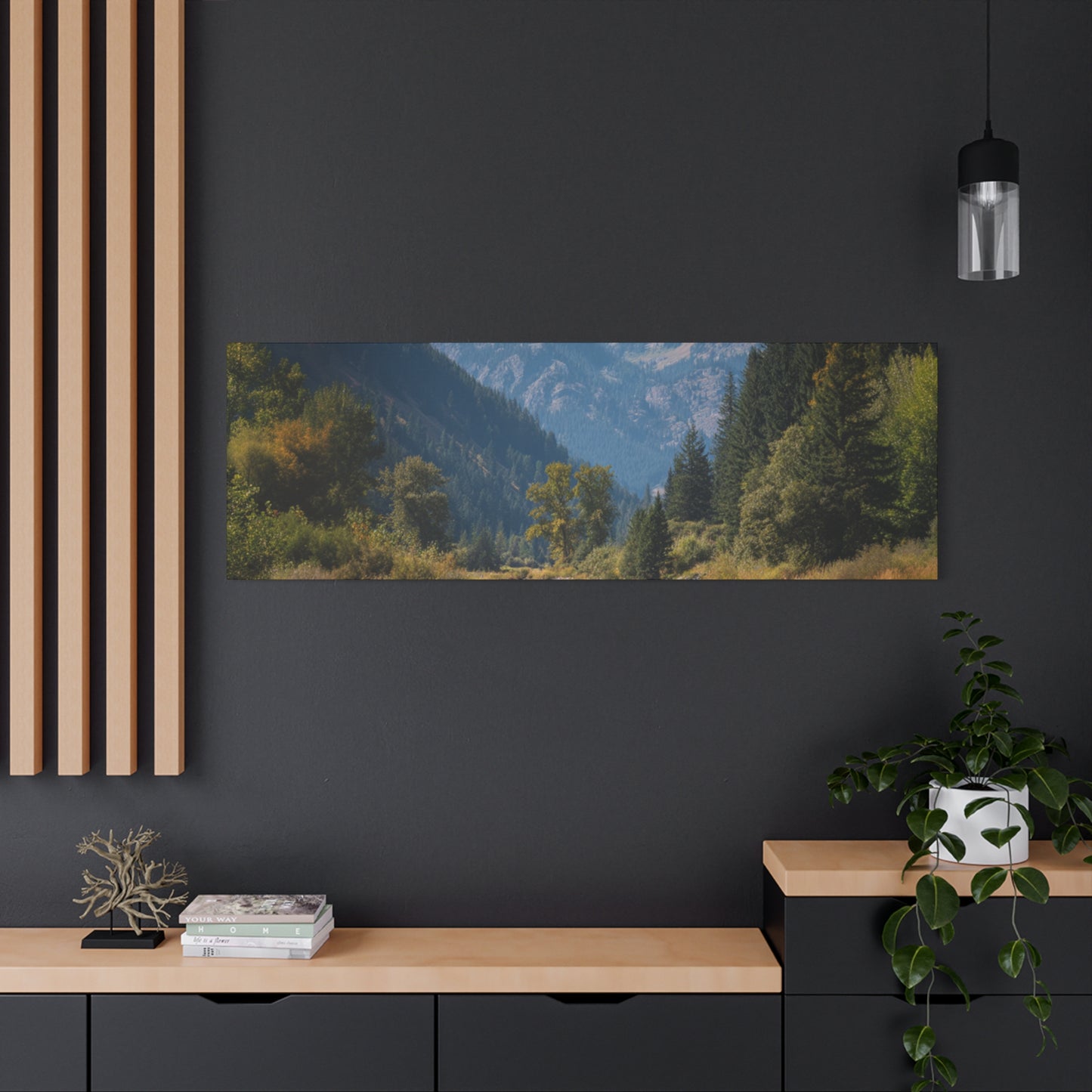 Canvas Art - Mountain Stream Fly Fishing
