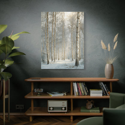 Birch Forest Matte Canvas Wall Art – Stretched 1.25" Landscape