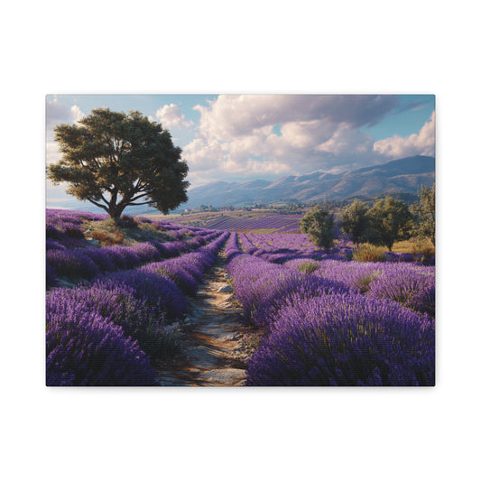 Lavender Field Canvas Print – Stretched Matte Wall Art