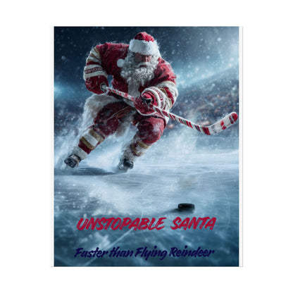 Santa Hockey Poster