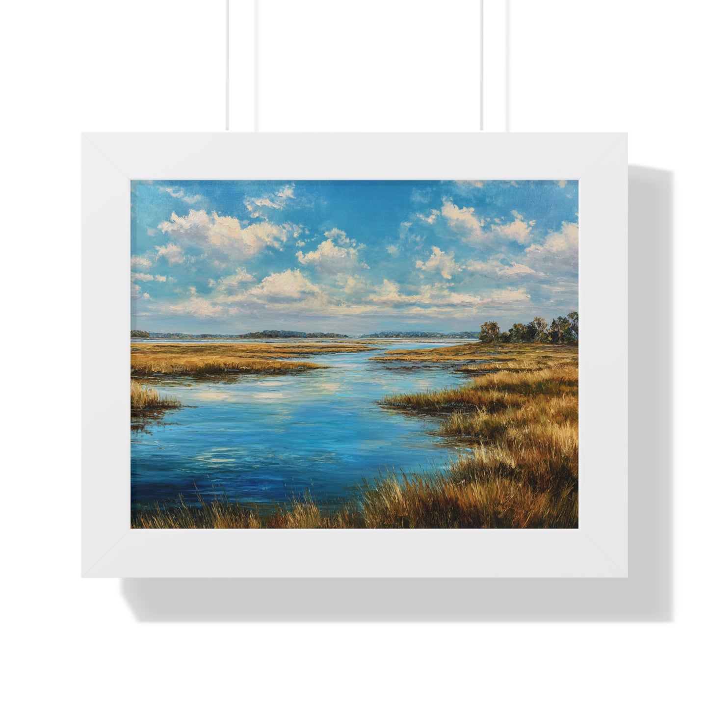 Coastal Marsh Seascape — Framed Wall Art Print