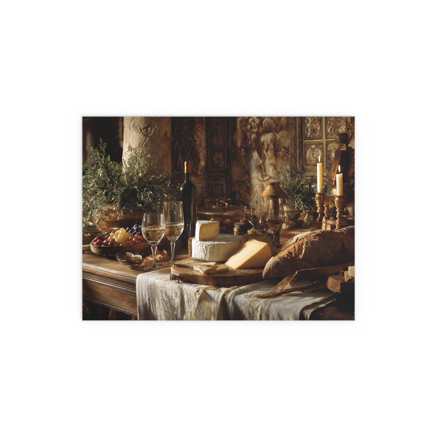 Vintage Still Life Feast - Silk Print Paper