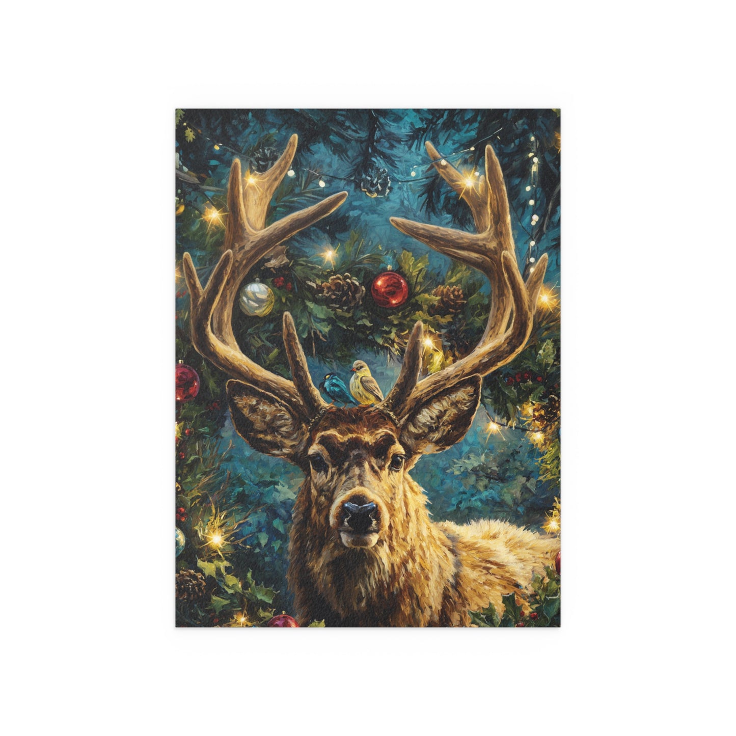 Whimsical Christmas Silk Paper Print — Indoor/Outdoor Holiday Wall Art