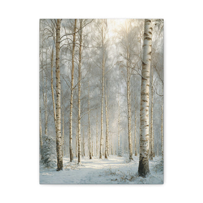 Birch Forest Matte Canvas Wall Art – Stretched 1.25" Landscape