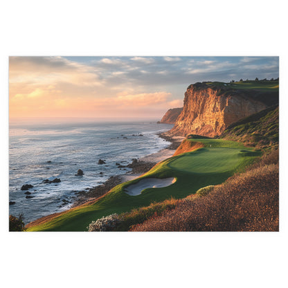 Scenic Golf Course Silk Poster — Indoor & Outdoor Golf Wall Art