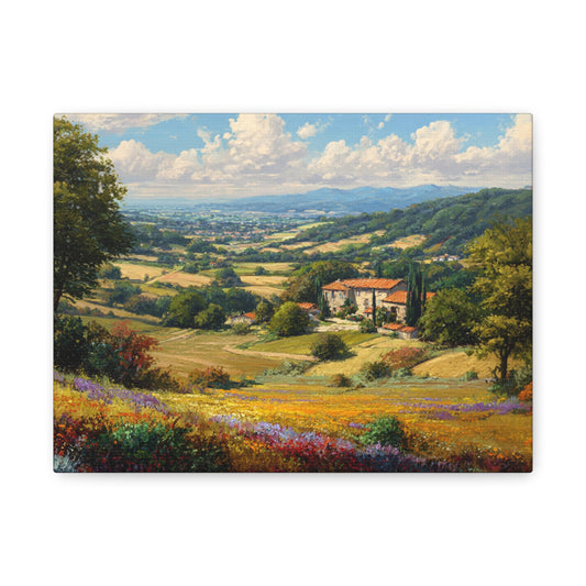 Canvas Wall Art - French Countryside on a Gorgeous Day