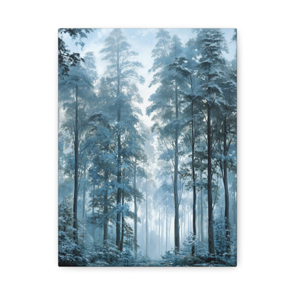 Misty Pine Forest Canvas Wall Art — Matte Stretched 1.25"
