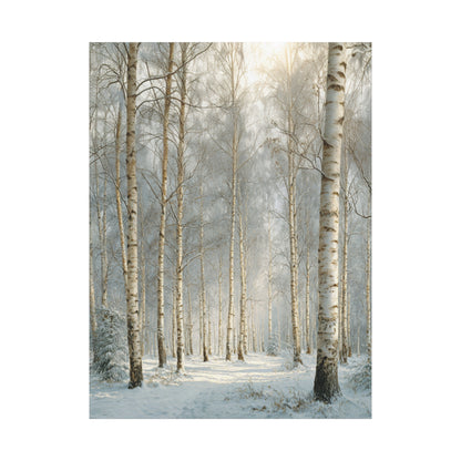 Birch Forest Matte Canvas Wall Art – Stretched 1.25" Landscape
