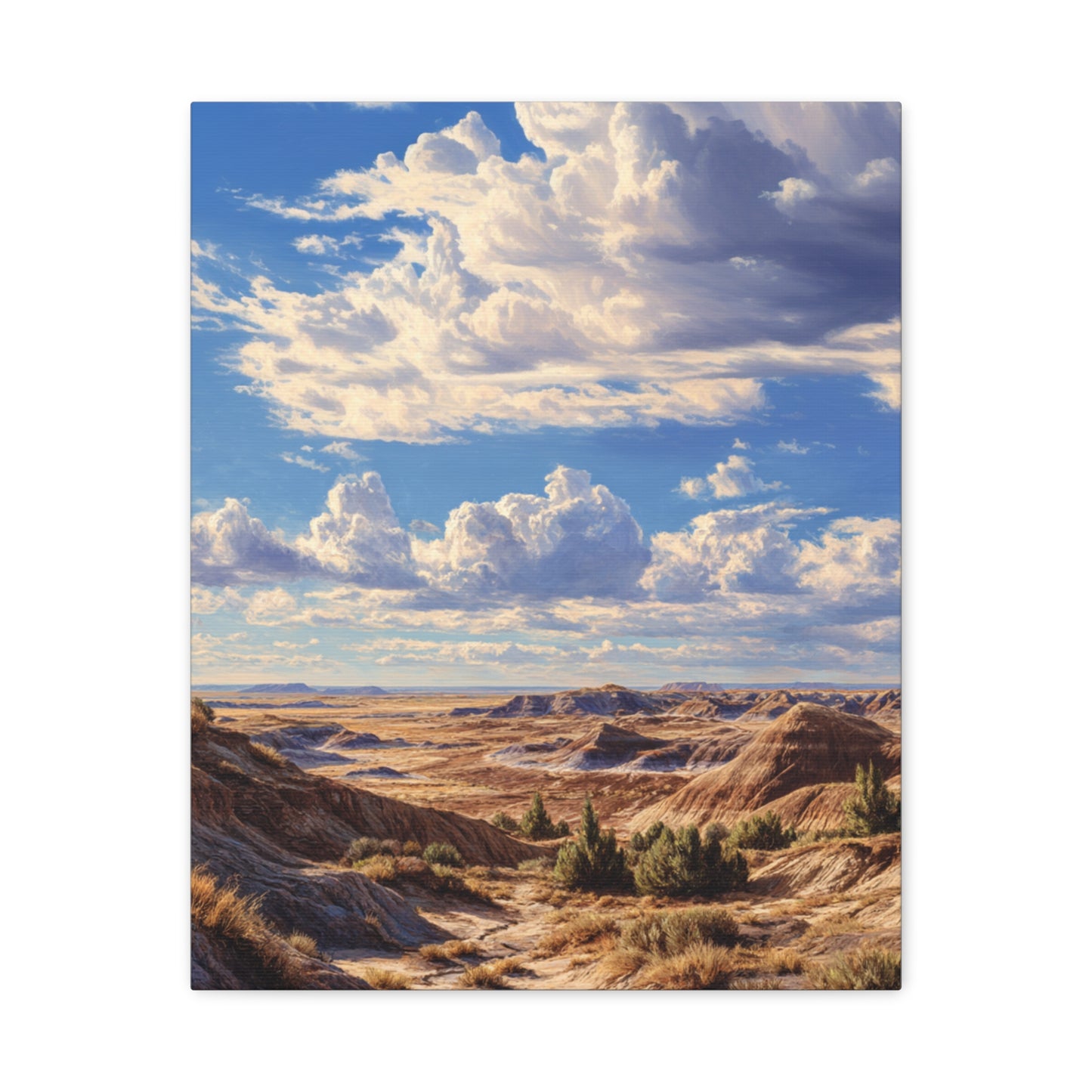 Desert Badlands Landscape Canvas Print — Matte Stretched Wall Art