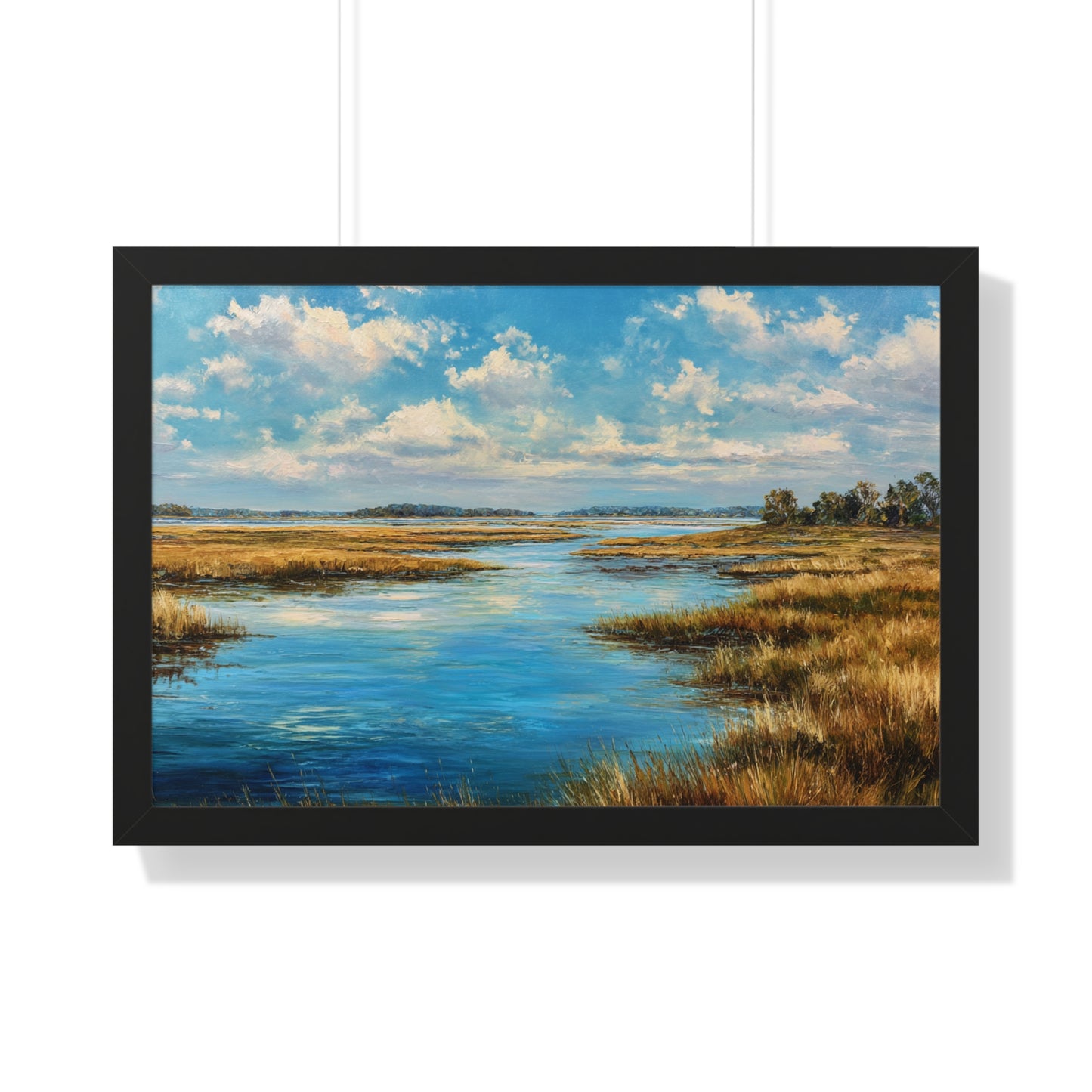 Coastal Marsh Seascape — Framed Wall Art Print