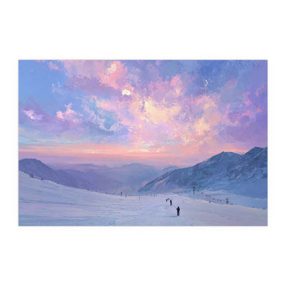 Last Run of the Day Ski Poster — Indoor/Outdoor Silk Print