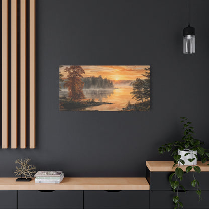 Autumn Sunrise Lake Canvas Print