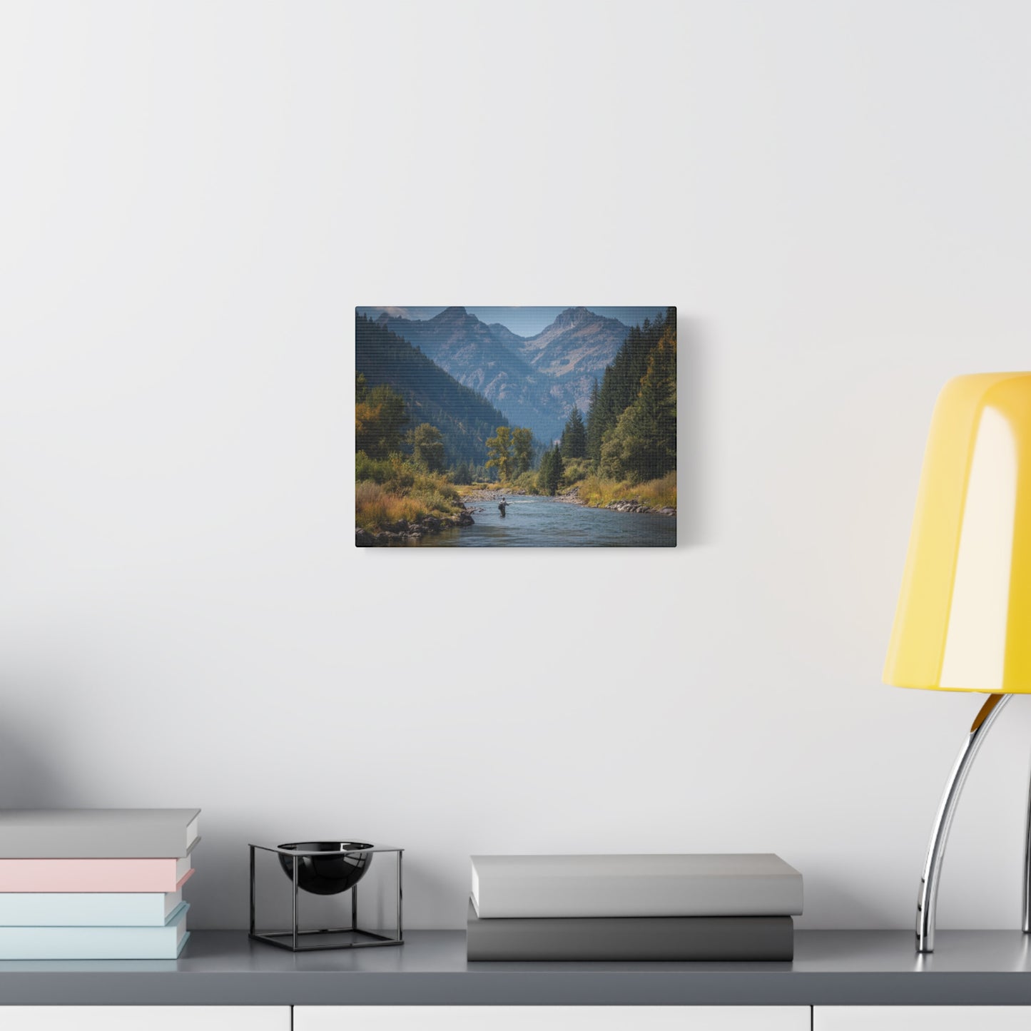 Canvas Art - Mountain Stream Fly Fishing