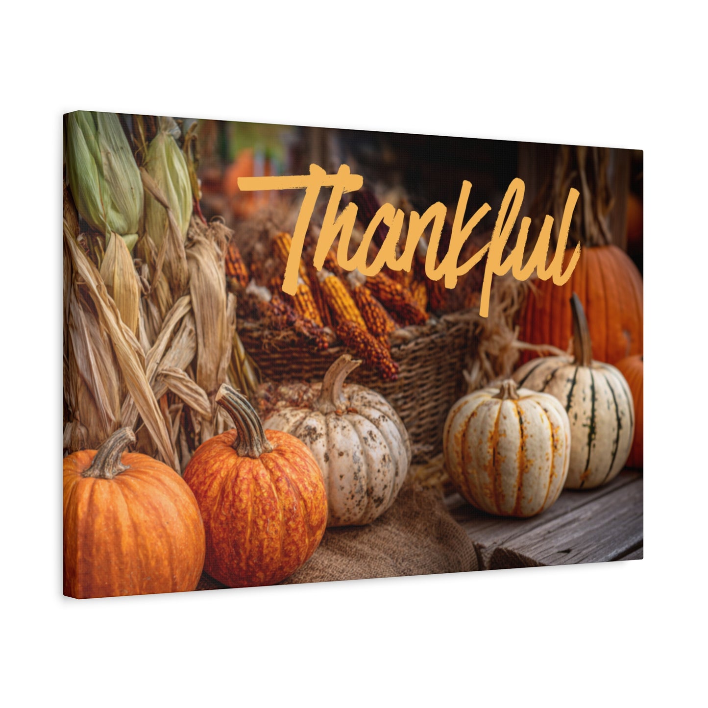 Thankful Fall Wall Art Canvas