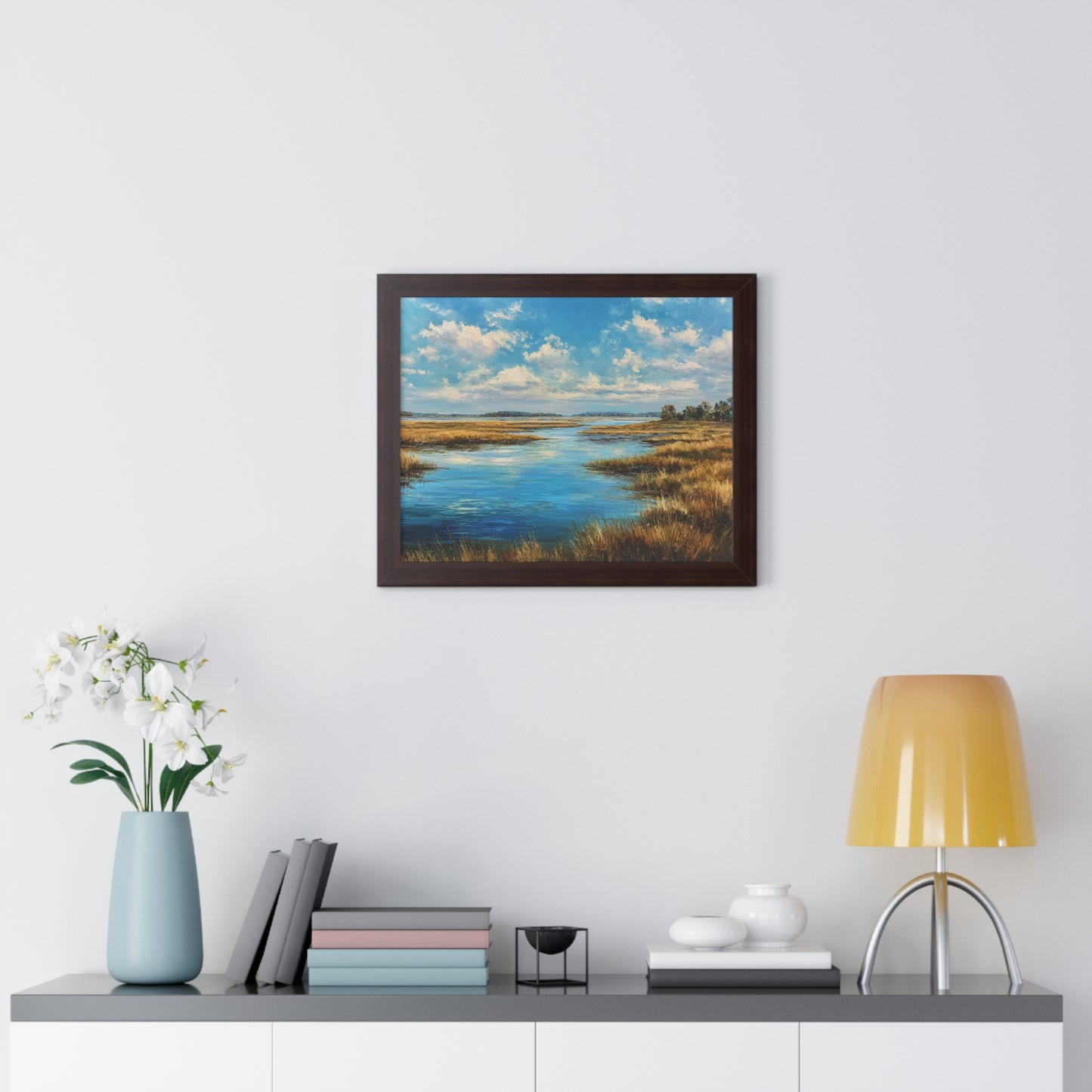 Coastal Marsh Seascape — Framed Wall Art Print