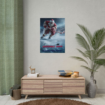 Santa Hockey Poster