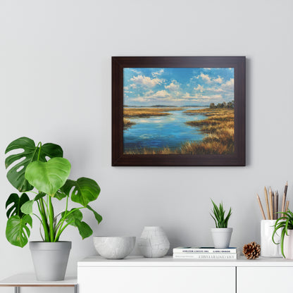 Coastal Marsh Seascape — Framed Wall Art Print
