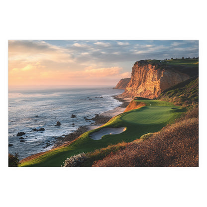Scenic Golf Course Silk Poster — Indoor & Outdoor Golf Wall Art