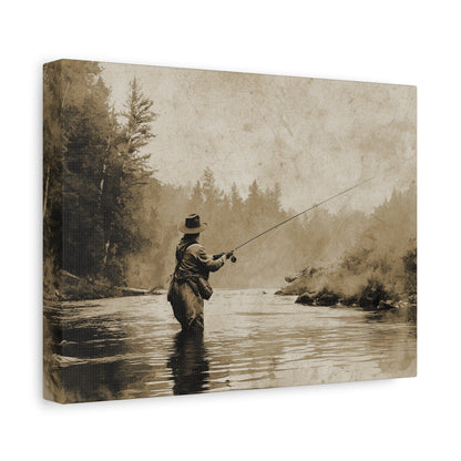 Vintage Fly Fishing Canvas Art