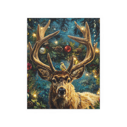 Whimsical Christmas Silk Paper Print — Indoor/Outdoor Holiday Wall Art