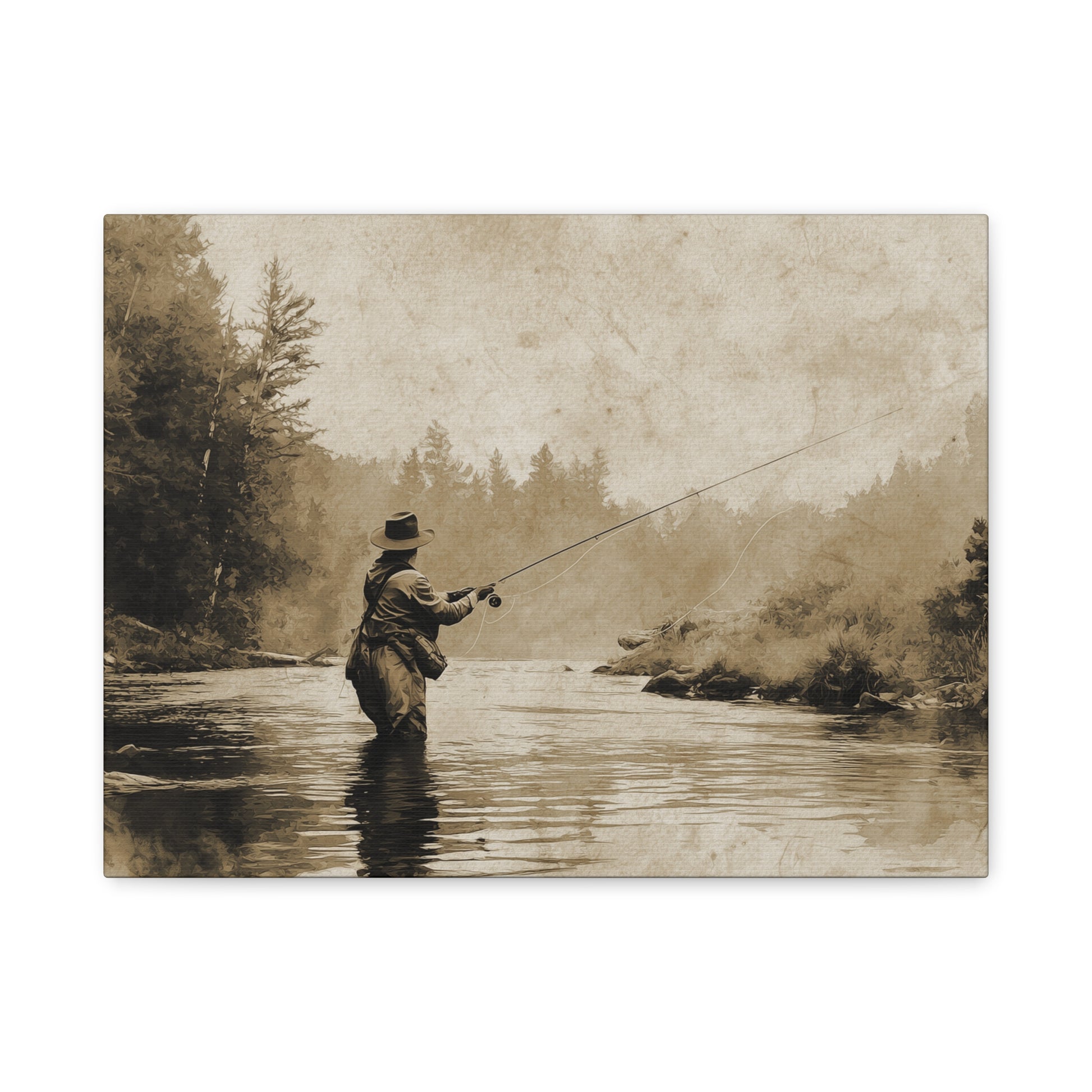 Vintage Fly Fishing Canvas Print