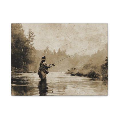 Vintage Fly Fishing Canvas Print