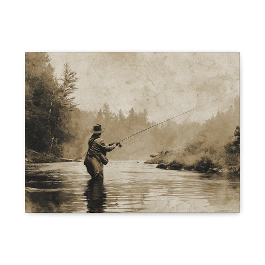 Vintage Fly Fishing Canvas Print