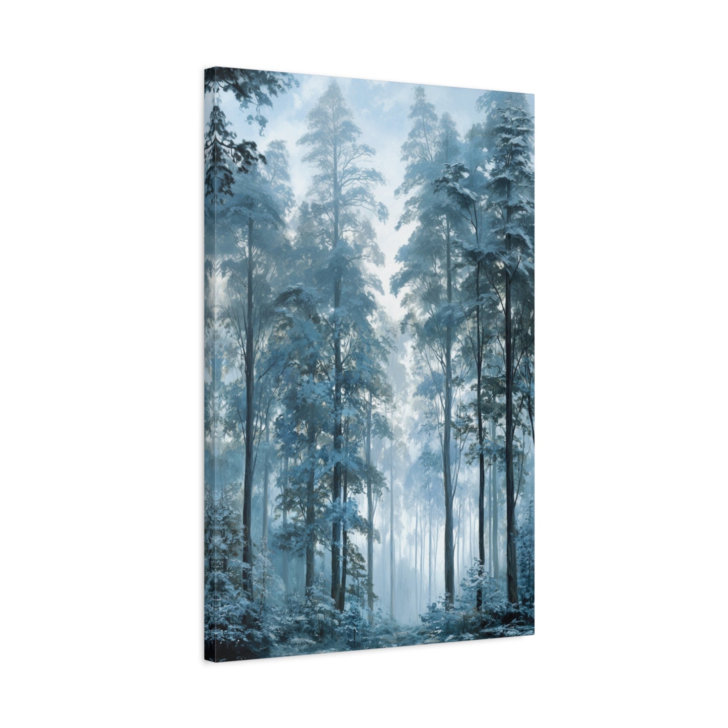 Misty Pine Forest Canvas Wall Art — Matte Stretched 1.25"