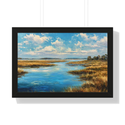Coastal Marsh Seascape — Framed Wall Art Print