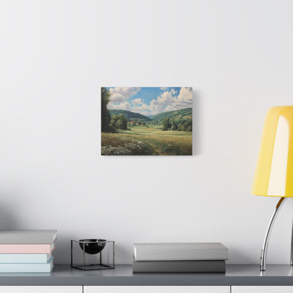 Countryside Meadow Canvas Print — Stretched Matte Wall Art
