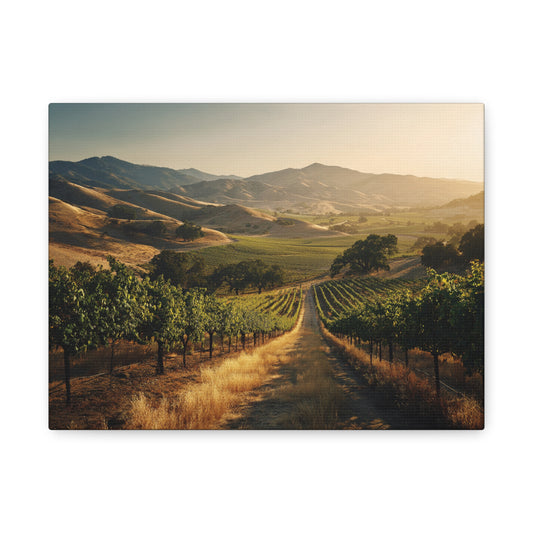 Vineyard Sunrise Matte Canvas Wall Art — Stretched 1.25"