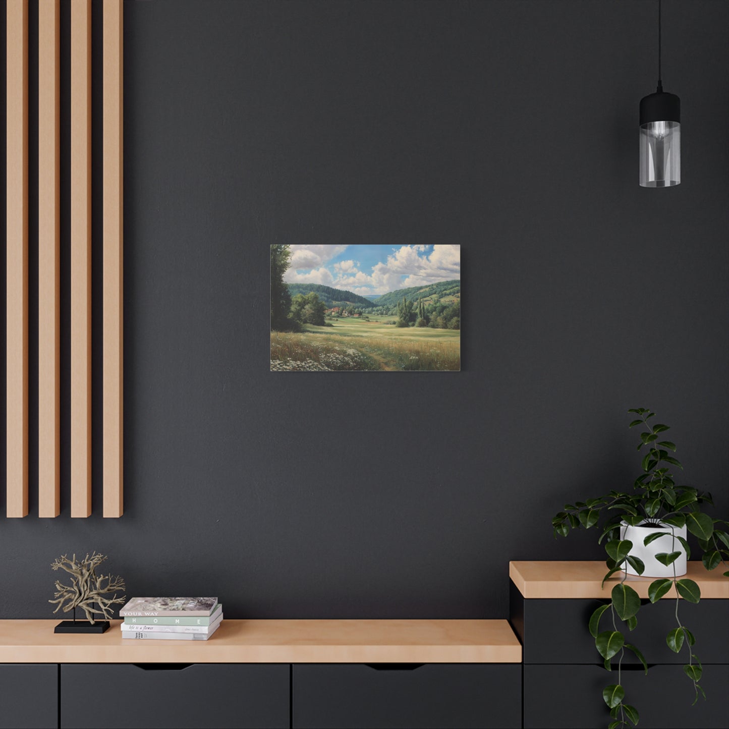 Countryside Meadow Canvas Print — Stretched Matte Wall Art