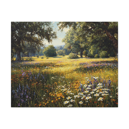 Wildflower Meadow Canvas Print — Matte Stretched Wall Art