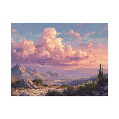 Desert Sunset Canvas Wall Art — Matte Stretched Landscape Print