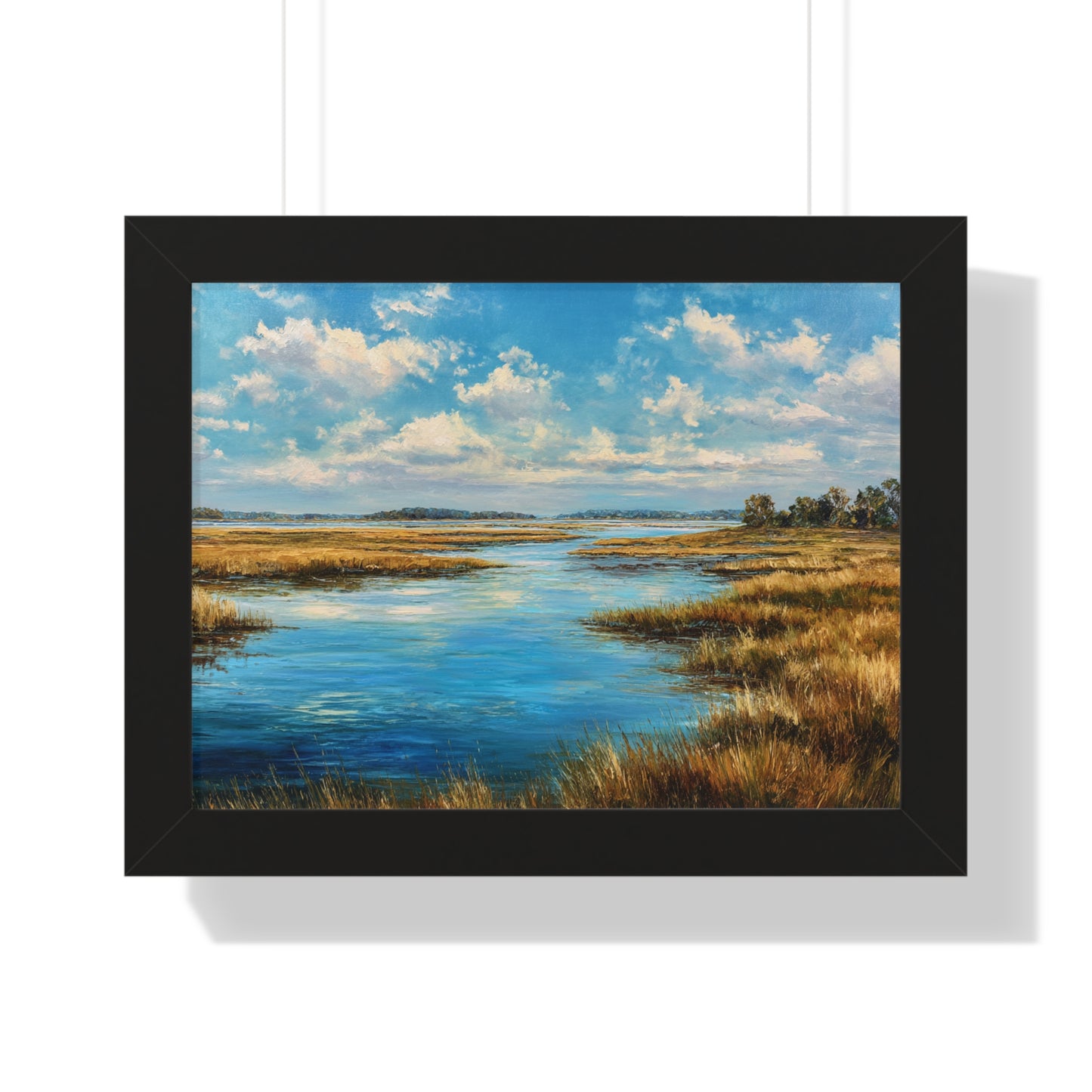 Coastal Marsh Seascape — Framed Wall Art Print