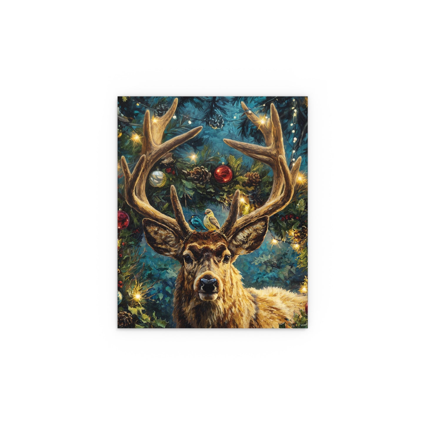 Whimsical Christmas Silk Paper Print — Indoor/Outdoor Holiday Wall Art