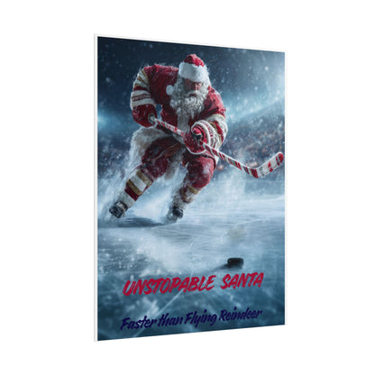 Santa Hockey Poster