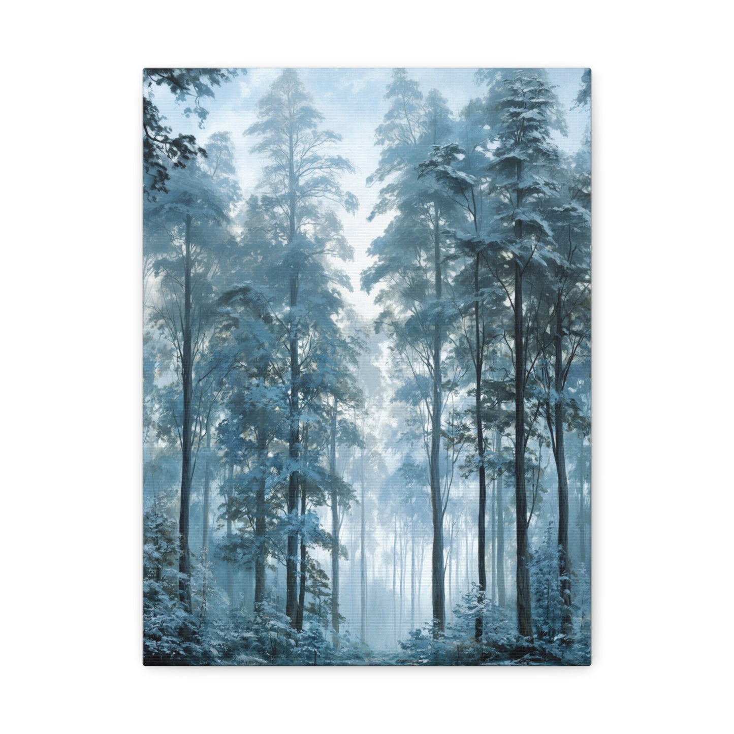 Misty Pine Forest Canvas Wall Art — Matte Stretched 1.25"