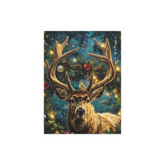 Whimsical Christmas Silk Paper Print — Indoor/Outdoor Holiday Wall Art