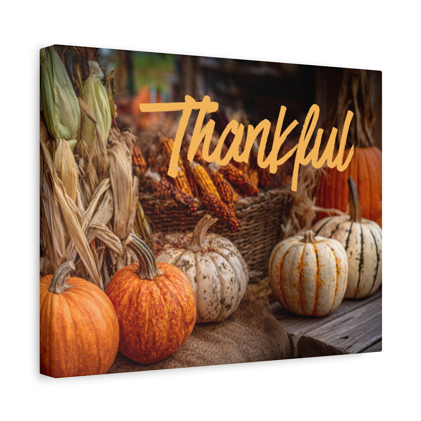 Thankful Fall Wall Art Canvas